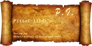 Pittel Illés névjegykártya